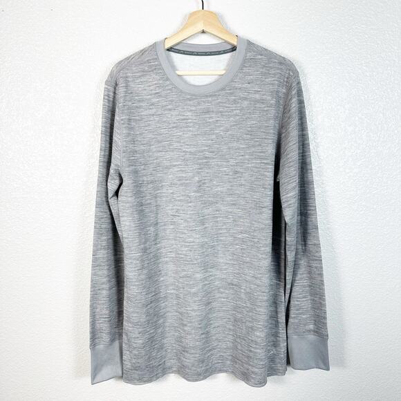 Terramar Mens Merino 2 Layer Long Sleeve Crewneck Base Layer Top Grey XL Tall - Picture 1 of 10